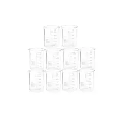 بشر آزمایشگاه مدل beaker ظرفیت 600 میلی لیتر بسته 10 عددی