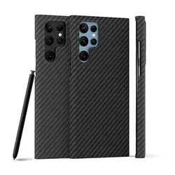 گارد فیبر کربنی سامسونگ Galaxy S22 Ultra Berlia Skin Fiber Carbon Case