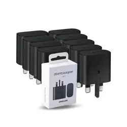 پک 10 عددی آداپتور شارژر اورجینال سامسونگ Samsung 25W Adapter