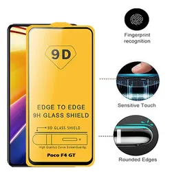 گلس صفحه نمایش گوشی Poco F4 GT 9D Golden Glass Screen Protector