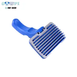 برس حیوانات یک طرفه با دکمه تخلیه مو سایز متوسط - گوپی پت شاپ