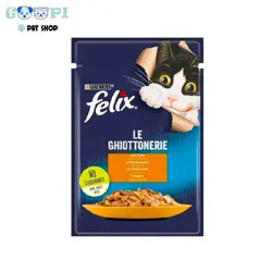 پوچ گربه بالغ فلیکس با طعم مرغ Felix Chicken وزن 85 گرم - گوپی پت شاپ