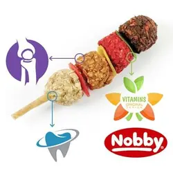 اسنک تشویقی سگ مدل شیشلیک وزن 60 گرم برند نوبی