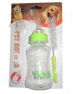ست شیشه شیر مناسب بچه گربه و توله سگ، به همراه پستانک اضافه ، ۱۵۰میلی لیتر