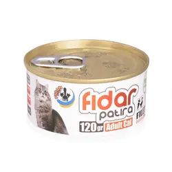 کنسرو گربه بالغ با طعم فیله اردک و هویج 120 گرمی برند فیدار پاتیرا