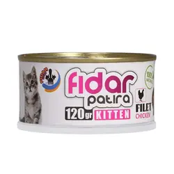 کنسرو بچه گربه با طعم فیله مرغ 120گرمی فیدار پاتیرا