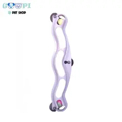 اسباب بازی گربه هپی پت مدل مارپیچ قندک رنگ یاسی