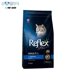 غذای خشک گربه رفلکس پلاس مدل Adult Salmon وزن 1.5 کیلوگرم - گوپی پت شاپ