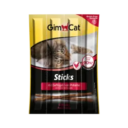 تشویقی مدادی گربه جیم کت با طعم مرغ GimCat Sticks Chicken بسته 5 عددی