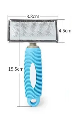 برس سگ و گربه استیل با دسته ضد لغزش سایز متوسط