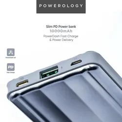 پاور بانک پاورولوجی مدل P20QCPDGY ظرفیت 20000 میلی آمپر ساعت