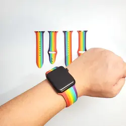 بند اپل واچ رنگین کمانی