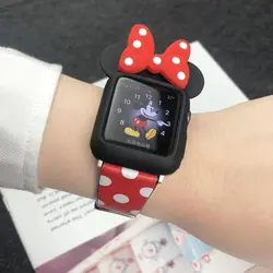 بند اپل واچ میکی مینی قرمز با گارد واچ ست