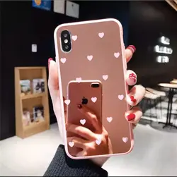 قاب طرح قلب ریز آینه ای