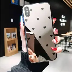 قاب طرح قلب ریز آینه ای