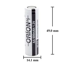 باتری 1.2V قلمی قابل شارژ 600mAh NI-CD مارک اوریون ORION