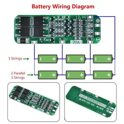 ماژول محافظ شارژ باتری لیتیومی 3 سل 20A