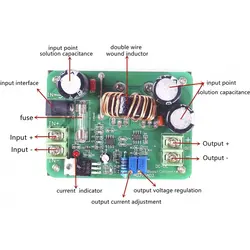ماژول مبدل DC-DC افزاینده ولتاژ 600W 10A با امکان کنترل جریان خروجی