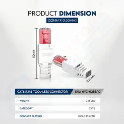 سرسوکت شبکه CAT-6 مرغوب TOOL-LESS مدل 688yc6