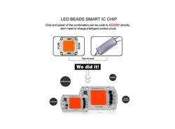 LED COB مخصوص رشد گیاه 50W 220V با درایور داخلی