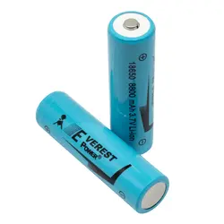 پک 2 تایی باتری لیتیوم یون 3.7V سایز 18650 8800mAh مارک Everest Power