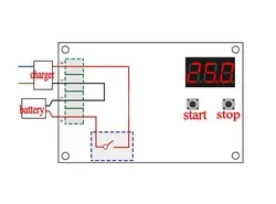 ماژول کنترل شارژ باتری دیجیتال 6 الی 60 ولت مدل XH-M604