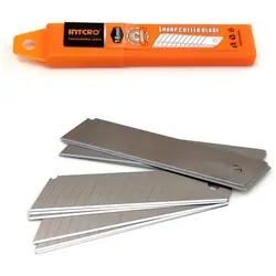 تیغ یدکی کاتر سایز بزرگ 18mm مارک INTCRO - بسته10 تایی