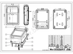 جعبه برد پلاستیکی سفید دیواری با پنل LCD مدل BMW-A سایز 130x89x31mm