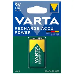 باتری 9 ولت 200mAh کتابی قابل شارژ مارک وارتا VARTA