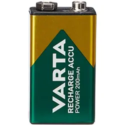 باتری 9 ولت 200mAh کتابی قابل شارژ مارک وارتا VARTA