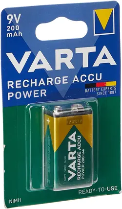 باتری 9 ولت 200mAh کتابی قابل شارژ مارک وارتا VARTA