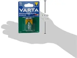 باتری 9 ولت 200mAh کتابی قابل شارژ مارک وارتا VARTA