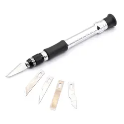 کاتر قلمی بدنه فلزی به همراه 13 تیغ یدک TNI-U