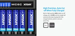 شارژر باتری لیتیوم یون شش تایی اکستار XTAR مدل MC6S