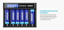 شارژر باتری لیتیوم یون شش تایی اکستار XTAR مدل MC6S