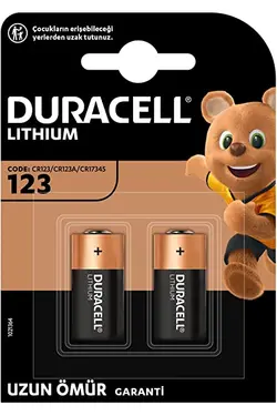 باتری لیتیوم دوتایی 123 دوراسل Duracell مدل CR17345/CR123