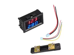 آمپرمتر ولتمتر DC روپنلی 50 آمپر 0v-100v به همراه شنت