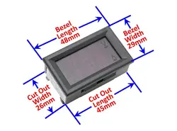 آمپرمتر ولتمتر DC روپنلی 50 آمپر 0v-100v به همراه شنت