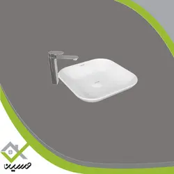 روشویی روکابینتی چینی کرد مدل آنتوریوم بدون پایه شیر 45