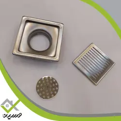 کفشور هفت سی استیل مدل راه راه کروم سایز 10*10 کد 7304