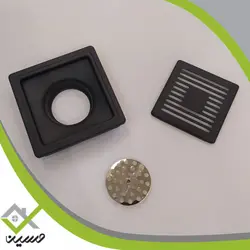 کفشور هفت سی استیل مدل راه راه کروم مات سایز 10*10 کد 7304
