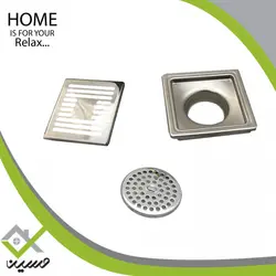 کفشور هفت سی استیل مدل راه راه کروم مات سایز 10*10 کد 7304