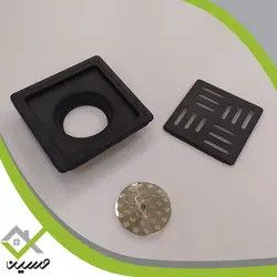 کفشور هفت سی مدل مشبک استیل کروم مات سایز 10*10