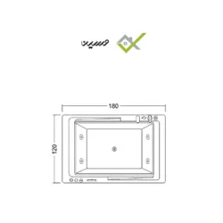 جکوزی زرین آب مدل الیزه 120*180