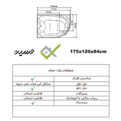 جکوزی زرین آب مدل زودیاک 120*175