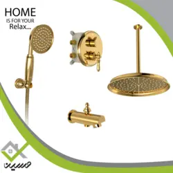 شیر دوش توکار شودر مدل زیگموند طلایی تیپ 4 brass