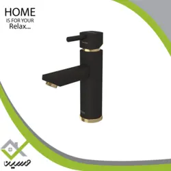 شیر روشویی شودر مدل یونیک مشکی طلایی