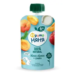 پوره ساندیسی سیب و زردالو و خامه فروتونیانیا Frutonyanya