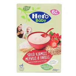 ٰسرلاک هشت غله، توت فرنگی و تمشک همراه با شیر هروبیبی Hero Baby