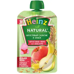 پوره ساندیسی سیب، گلابی، موز و غلات هاینز heinz